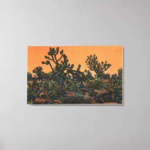 View of Yucca Trees in the Mohave Desert Canvas Print
