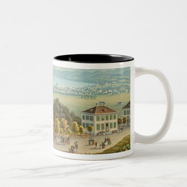 View of Zurich, c.1840 (w/c) Two-Tone Coffee Mug (Right)