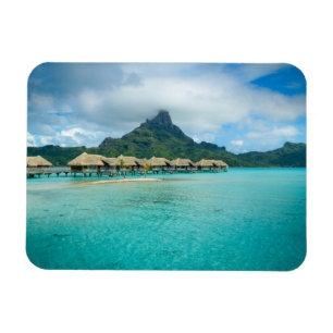 View on Bora Bora island rectangular magnet