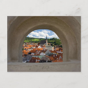 View On Cesky Krumlov Town From The Castle Postcard