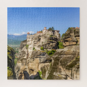 view on one of the Meteora monasteries, Greece Jigsaw Puzzle