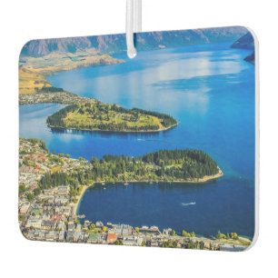 View on Queenstown from Bob's Peak, New Zealand Car Air Freshener