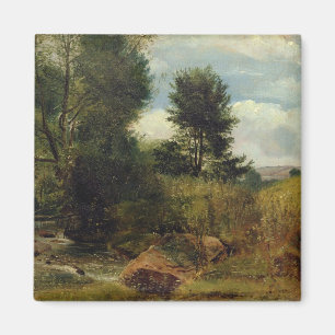 View on the River Sid, near Sidmouth, c.1852 (oil Magnet