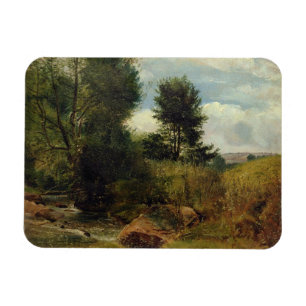 View on the River Sid, near Sidmouth, c.1852 (oil Magnet
