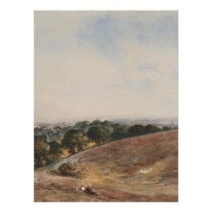 View on the South Downs - John Martin Poster