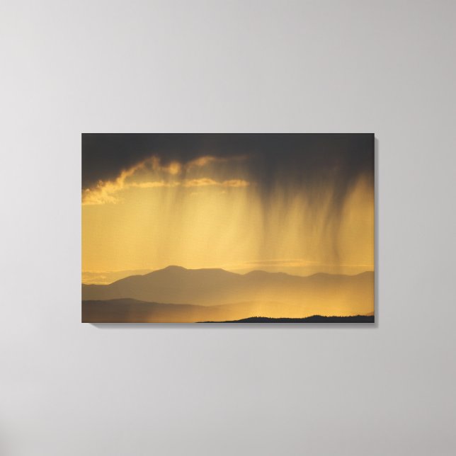 View onto successive hills along the Top of Canvas Print (Front)