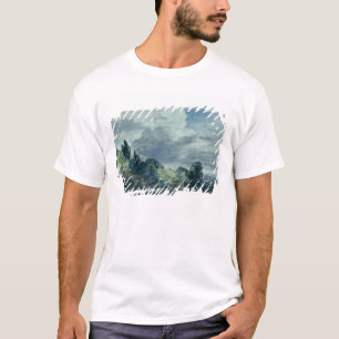 View over a wide landscape, with trees in the fore T-Shirt