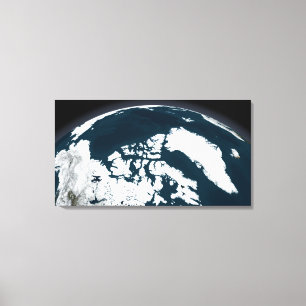 View over Greenland and the Arctic Ocean Canvas Print