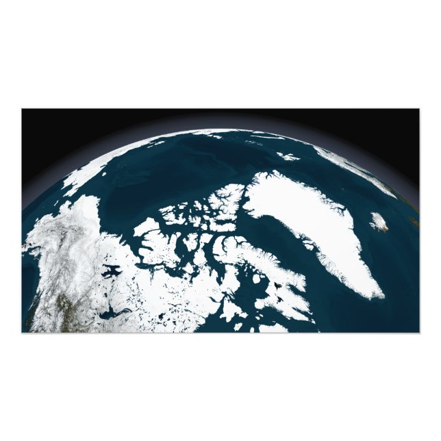 View over Greenland and the Arctic Ocean Photo Print (Front)