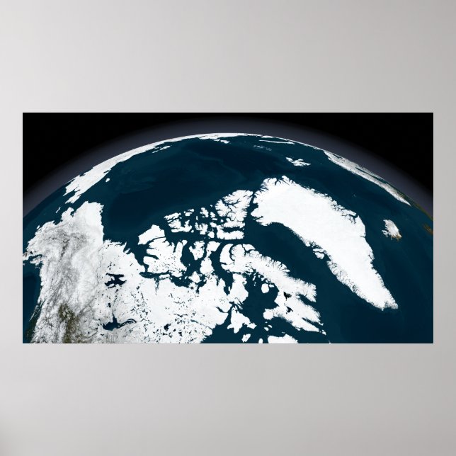 View over Greenland and the Arctic Ocean Poster (Front)