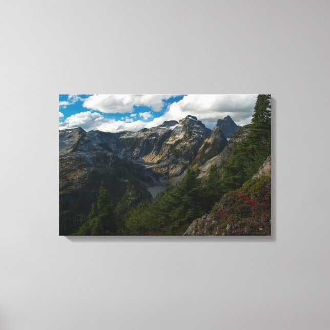 View over Middle and Lower Thornton Lakes Canvas Print (Front)