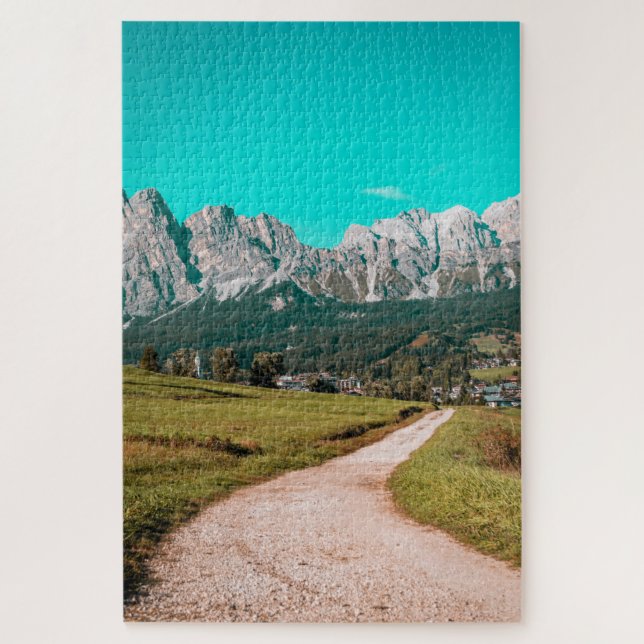 View over the Italian Dolomites puzzle (Vertical)