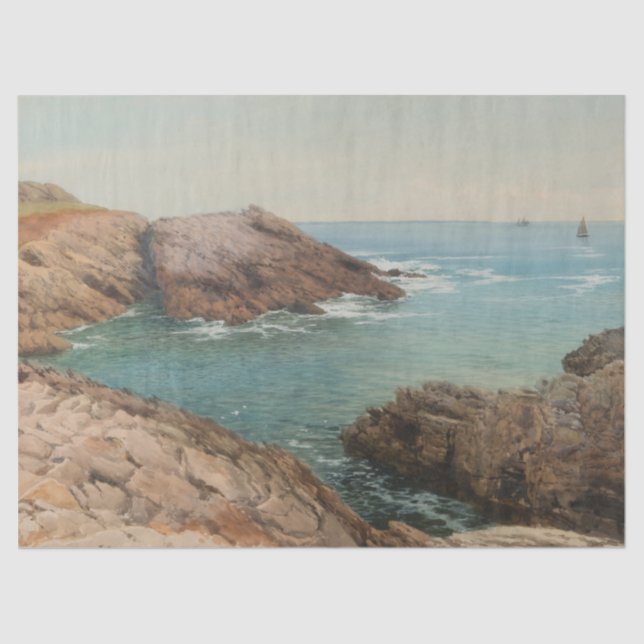 View over the Sea (Coastal Landscape) (Marine) Tissue Paper (Front)