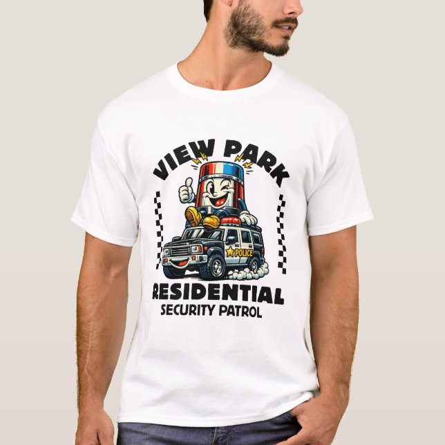 View Park residential security patrol T-Shirt (Front)