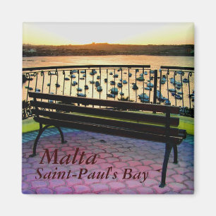 View point in Saint-Paul's Bay in Malta Magnet