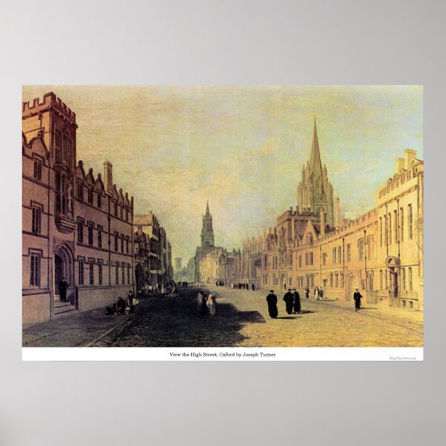 View the High Street, Oxford by Joseph Turner Poster (Front)