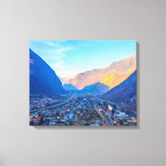  view the Valle d'Aosta  on Stretched Canvas Print