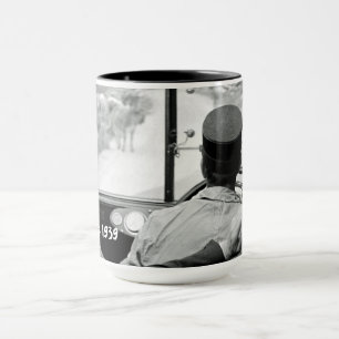 View Through French Bus Window 1939 France Mug