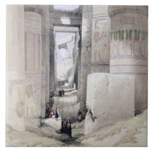 View through the Hall of Columns, Karnak, from "Eg Tile