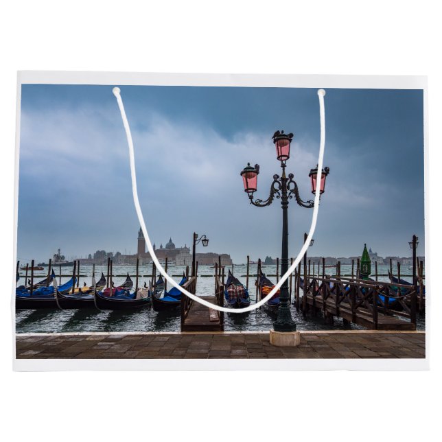 View to the island San Giorgio Maggiore in Venice Large Gift Bag (Back)
