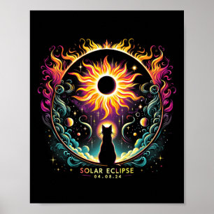 View Totality April 8 2024 Solar Eclipse Cat Lover Poster