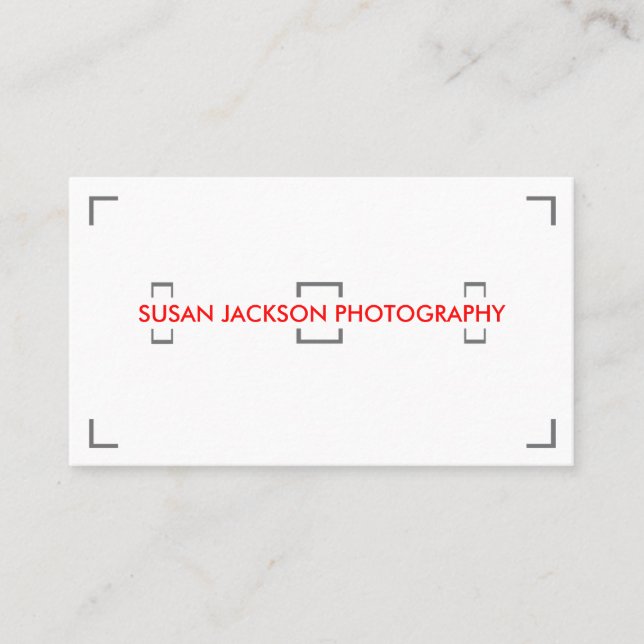Viewfinder Photography Business Card (Front)