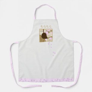 Viewing Cherry Blossoms Apron
