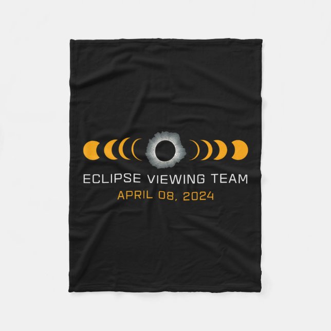 Viewing Team Funny Total Solar Eclipse Astronomy  Fleece Blanket (Front)