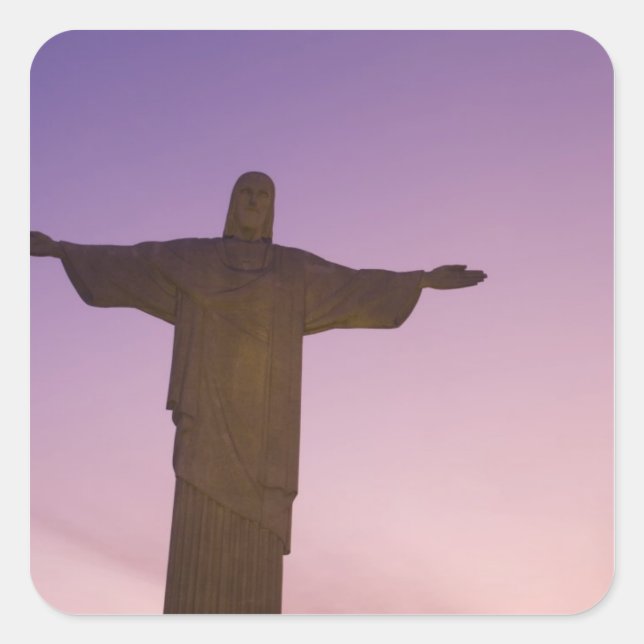 Viewpoint, Christ Statue at Corcovado, 704 Square Sticker (Front)