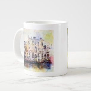 Views od Venice made in artistic watercolor Large Coffee Mug