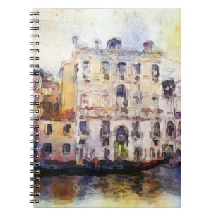 Views od Venice made in artistic watercolor Spiral Notebook
