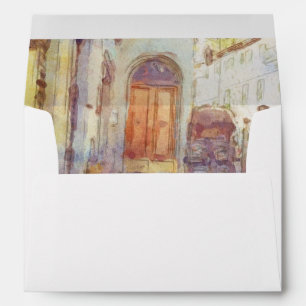 Views of Florence made in artistic watercolor Envelope