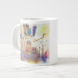 Views of Florence made in artistic watercolor Large Coffee Mug