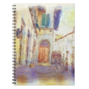 Views of Florence made in artistic watercolor Spiral Notebook