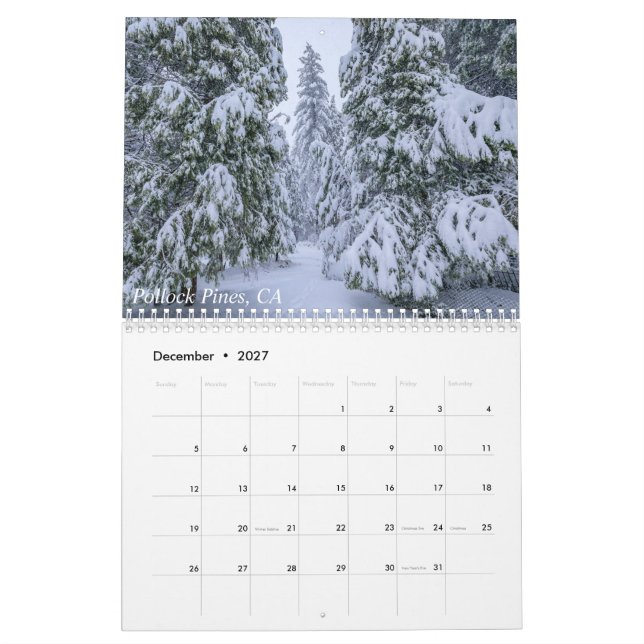 Views of Italy, France and California Calendar (Dec 2027)