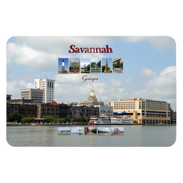Views of Savannah, Georgia Magnet (Horizontal)