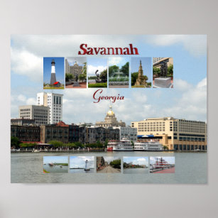 Views of Savannah, Georgia Poster