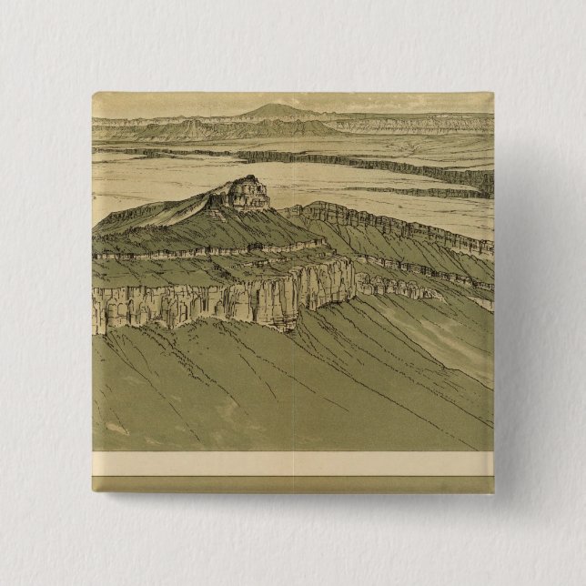 Views of the Marble Canyon Platform 15 Cm Square Badge (Front)