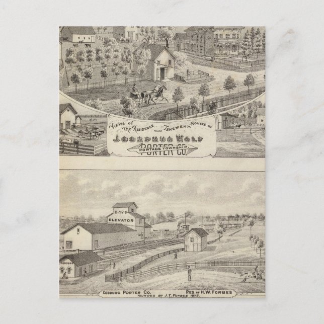 Views of the residence Josephus Wolf Postcard (Front)