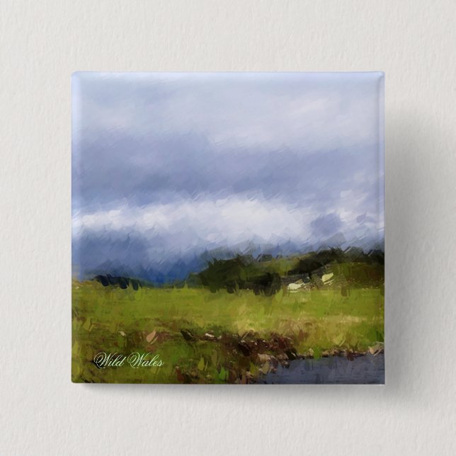 VIEWS OF WALES 15 CM SQUARE BADGE (Front)