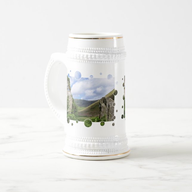VIEWS OF WALES BEER STEIN (Front Left)