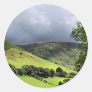 VIEWS OF WALES CLASSIC ROUND STICKER