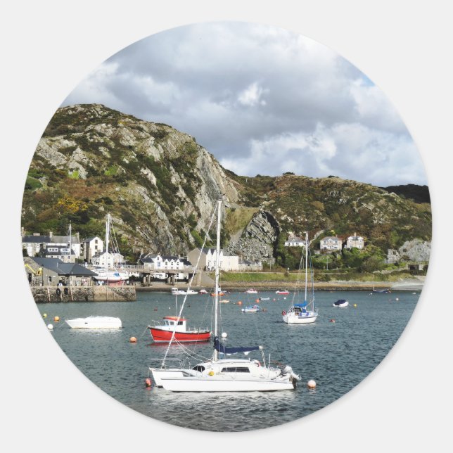 VIEWS OF WALES CLASSIC ROUND STICKER (Front)