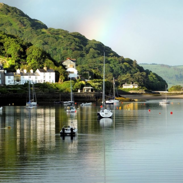 VIEWS OF WALES COFFEE MUG (A beautiful landscape from Aberdyfi harbour in Wales.)