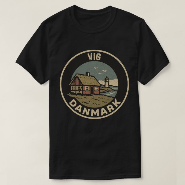 Vig, Denmark Danmark  T-Shirt (Design Front)