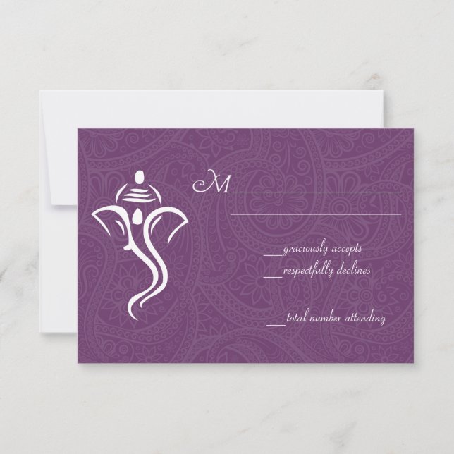 Vighneshvara Wedding RSVP Cards (Front)