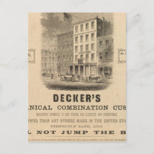 Vignette of retail establishment Advertisement Postcard
