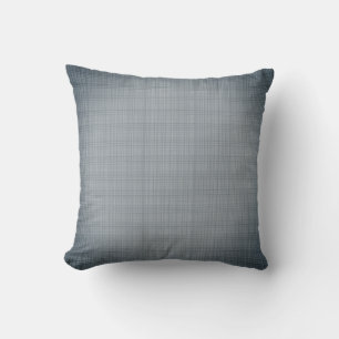 Vignetted Stormy Grey Plaid Weave Throw Pillow