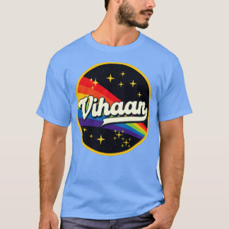 Vihaan Rainbow In Space Vintage Style T-Shirt