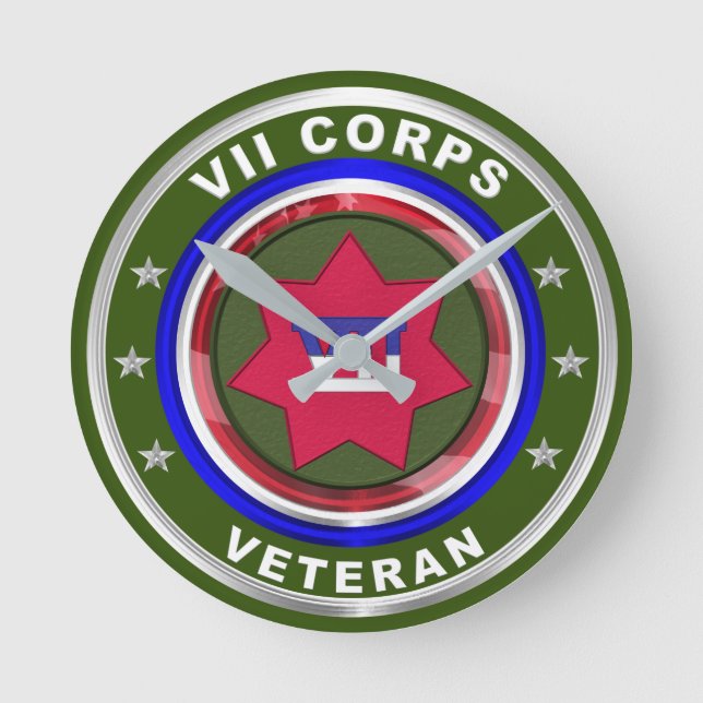 VII Armoured Corps Keepsake Round Clock (Front)